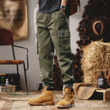 Men’s Heavy-duty Loose Fit Cargo Pants – Straight Leg Utility Workwear Trousers