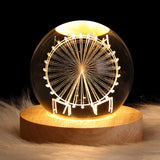 Luminous Starry Sky and Planets Moon - Crystal Ball Small Night Lamp, Projection Ambience Light, Creative Gift Ideas