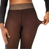 One-line True Leggings, Fleece-lined Warm Women's Outer Wear Slex
