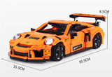 Technology Machinery, GT3 Racing Car, Sports Car Model, Children Assembling Building Blocks Toy