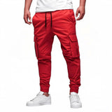 Drawstring Leisure Japanese Overalls, Men's Multi-pocket Trousers