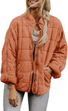 Winter Zip-up Stand Collar Coat with Pockets, Fashion Solid Color Plaid Long Sleeved Jacket, Women's Clothing