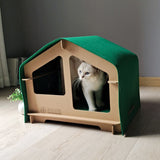 Wooden Cat House, All-season Pet Shelter