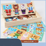 Children's Wooden Puzzle, Early Education Cartoon Toys