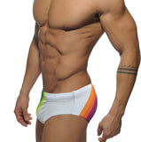 Men's Close Fitting Triangular Swimming Trunks with L-Guard Cup