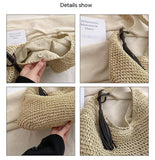 Hand-woven Underarm Hand Carrying Easy Matching, Large Capacity Straw Bag