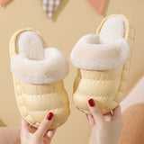 Winter Slippers Indoor Non-slip Waterproof Warm Detachable Home Shoes for Kids