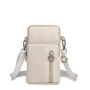 Solid Color Mobile Phone Bag, Female Messenger Crossbody Shoulder Arm Bags