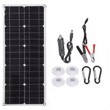 30W 18V Semi-flexible Outdoor Solar Charging Panel, USB Phone Charger