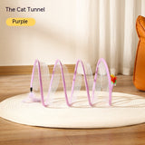 Folded S Type Cats' Tunnel, Spring Mouse, Outdoor Toys for Kittens, Interactive Pet Supplies