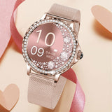 Bluetooth Calling, Women's Diamond Smart Watch