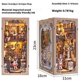 Handmade DIY Miniature 3D Cottage Model, Assembly Book Stand