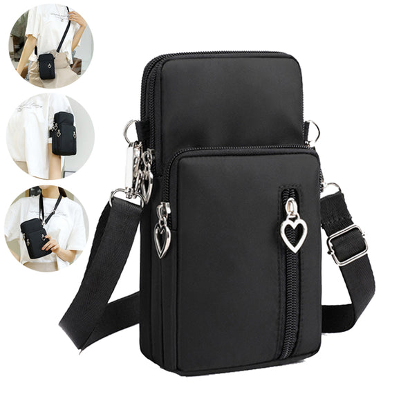 Solid Color Mobile Phone Bag, Female Messenger Crossbody Shoulder Arm Bags