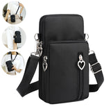 Solid Color Mobile Phone Bag, Female Messenger Crossbody Shoulder Arm Bags