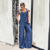 Sexy Women’s Suspender Jumpsuit – Casual Stitching Detail Fashion Overalls
