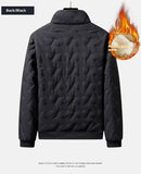 Men’s Thick Fleece Warm Jacket & Pants Set with Turn-down Collar