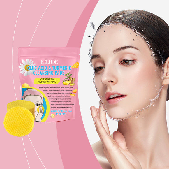 Kojic Acid Turmeric Cleansing Pads, Beauty Tool