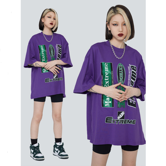 Loose Round Neck Bottoming Tomboy T-shirt