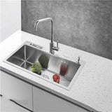 304 Stainless Steel Kitchen Faucet – Modern Sink Tap with Hot & Cold Water