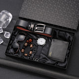 Simple Casual Men's 5-piece Quartz Watch Set