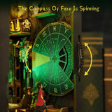 DIY Cottage Book Stand Building Blocks Toy, Handmade 3D Puzzle Model House Gift