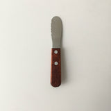 Japanese-style Distressed Knife with Solid Wood Handle for Butter, Bread, Fruit and Jam