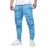 Drawstring Leisure Japanese Overalls, Men's Multi-pocket Trousers