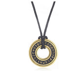 Vintage Nordic Rune Necklaces for Men, Stainless Steel Norse Runes Viking Pagan Elder Futhark Pendant, Amulet Fashion Jewelry