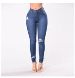 Shascullfites Melody High-waist Ripped Skinny Jeggings – Washed Stretch Denim Pants for Women