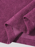 Men's, Corduroy Casual Short Sleeve, Sunken Stripe
