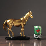 Bronze Horse Head Sculpture – Resin War Decor for Home & Office