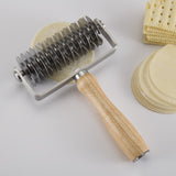 Stainless Steel European Style Dough Cutter with Wooden Handle