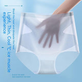 Ultra-thin High Waist Shaping Underwear, Cool Ice Silk Nylon Briefs