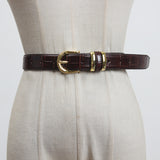 Women's Simple and Versatile Decoration Jeans Strap Genuine Leather Fashion Belt