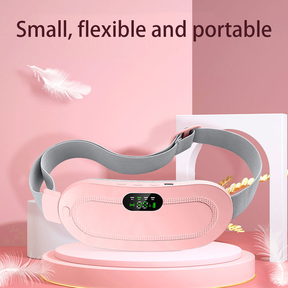 Menstrual Heating Pad, Smart Warm Waist Pain Cramps Relief Vibrating Abdominal Massager, Electric Waist Belt Device