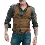 European and American, Casual Solid Color Men's Vest