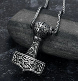 Vintage Nordic Rune Necklaces for Men, Stainless Steel Norse Runes Viking Pagan Elder Futhark Pendant, Amulet Fashion Jewelry