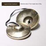 Percussion Instrument, Indian Tibetan Pure Copper Clip Bell, Handmade Finger Cymbals