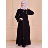 Middle East Dubai Turkish Jalabiya Zipper Jabla Cardigan Robe
