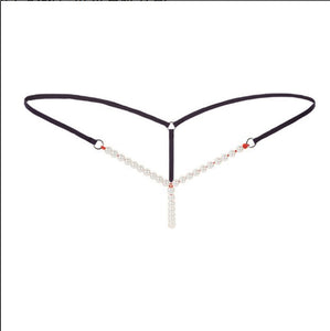 New Women's Ultra-fine, Sexy Pearl Massage, T-back, Hot Underwear