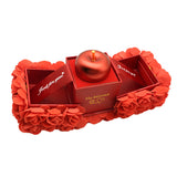 Valentine's Day Gift, Soap Rose Gift Box, Crystal Pendant Necklace Eternal Flower Jewelry Box Set