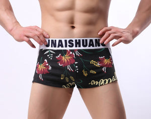 Men's Cotton Arrow Pants, Trendy Printed Arrow Boxers, Sexy Loose Briefs (Pack of 2)
