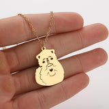 INS Light Luxury Personality, Cute Cartoon Animal Pendant Necklace