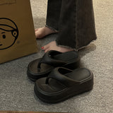 Thick Soled Sloping Heel Slippers for Women, Trendy Summer Outerwear