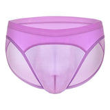 Men's Low Waist Transparent Mesh Briefs