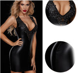 Women's Black Sexy Sleeveless Jumpsuit, Short Skirt