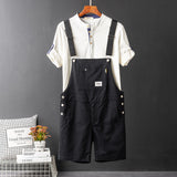 Men’s Retro Cargo Suspender Jumpsuit – Casual Straight Fit Korean Style Overalls