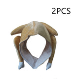 Plush Roasted Turkey Hat – Funny Thanksgiving Costume Party Headwear
