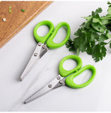 Stainless Steel Multi-layer Herb & Green Onion Scissors for Seaweed, Spices & Kitchen Prep
