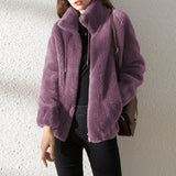 Elegant Cardigan, Zippered Fleece Top Sweater